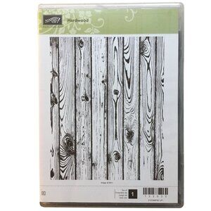 Stampin Up! Hardwood Woodgrain Background Cling Rubber Stamp